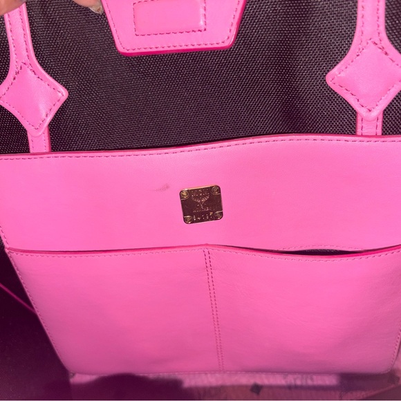 MCM Pink Visetos Shopper Tote Bag - Picture 6 of 6